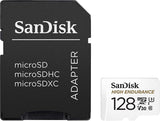 SanDisk 128GB High Endurance MicroSDHC Card with SD Adapter - UHS-I C10 U3 V30, 100MB/s Read Speed - Side View