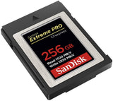 SanDisk 256GB Extreme PRO CFexpress Card Type B - Unmatched Performance for 4K Video Capture - Front View