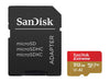 SANDISK SDSQXA1-512G-GN6MA MICRO EXTREME  A2 V30 UHS-I/U3 160R/90W SDXC CARD WITH ADAPTER