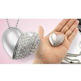 Pink Heart-Shaped 16GB USB Flash Drive - Top-Down View