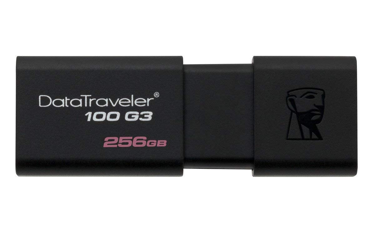 KINGSTON 256GB USB 3.0 DataTraveler 100 G3 Flash Drive with 100MB/s Read Speed