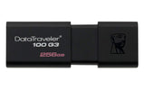 KINGSTON 256GB USB 3.0 DataTraveler 100 G3 Flash Drive with 100MB/s Read Speed