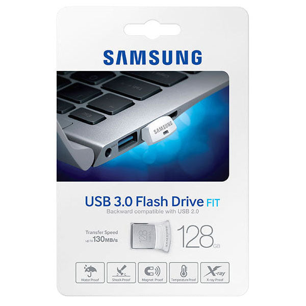 SAMSUNG 128GB USB 3.0 FIT Flash Drive (130MB/s) - Ultra-Compact & Durable