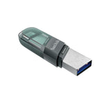 SanDisk 32GB iXpand Flash Drive with Dual Connectors and Flip Cap (SDIX90N-032G) - Side View