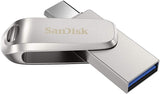 SanDisk 64GB Ultra Dual Drive Luxe USB 3.1 Type-C & Type-A Flash Drive (150MB/s) - Side View