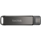 SanDisk 64GB iXpand Luxe Dual-Connector Flash Drive for iPhone and USB-C Devices - Front View