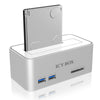 ICY BOX IB-111HCr-U3 Hard didk docking station for SATA HDDs and SSDs with USB 3.0 and a card reader