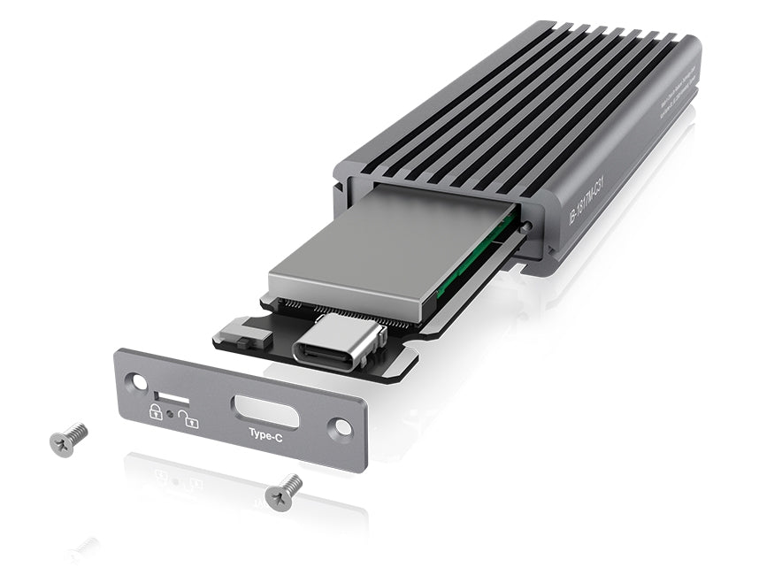 ICY BOX IB-1817M-C31 Premium External Aluminium Enclosure for M.2 NVMe SSDs with Type-C Connection
