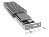 ICY BOX IB-1817M-C31 Premium External Aluminium Enclosure for M.2 NVMe SSDs with Type-C Connection - Side View