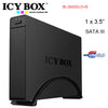 ICYBOX IB-366StU3+B High end Aluminum Case for 3.5 inc SATA III HDD to USB 3.0, ASM 1051E chip, UASP, EasySwap, BLACK