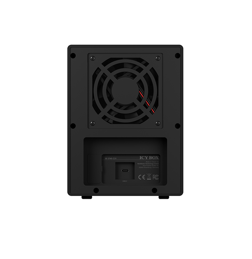 ICY BOX 4-Bay HDD/SSD Enclosure with USB 3.1 Type-C and Cooling Fan