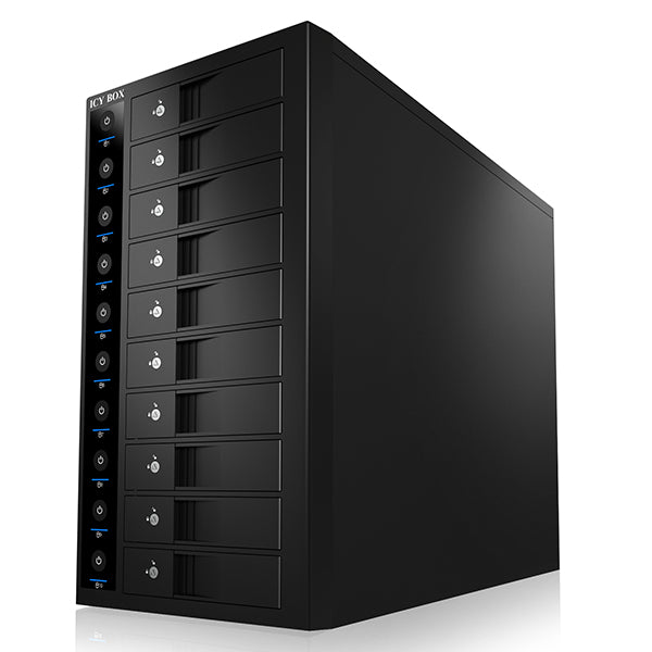ICY BOX 10-Bay External Hard Drive Enclosure for 10x 3.5 SATA HDDs (IB-3810U3)