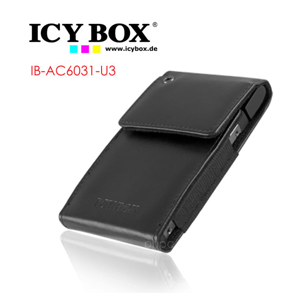 ICY BOX USB 3.0 2.5" SATA HDD/SSD Enclosure with Leatherette Protection