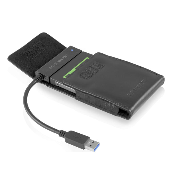 ICY BOX USB 3.0 2.5" SATA HDD/SSD Enclosure with Leatherette Protection