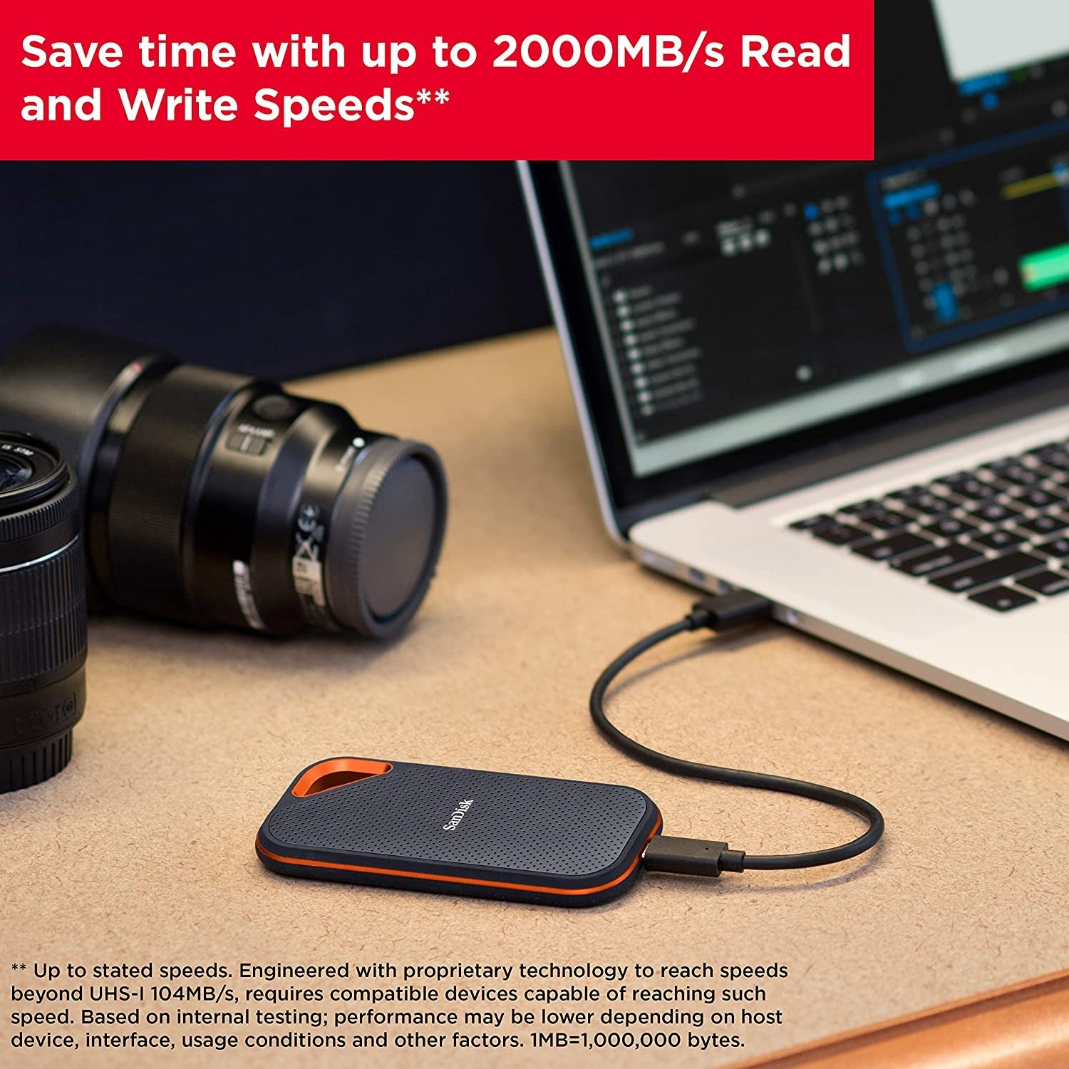 SanDisk 1TB Extreme PRO V2 Portable SSD - High-Speed NVMe Storage Solution