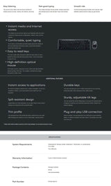 Logitech MK200 Wired Keyboard and Mouse Combo with 1000dpi Sensitivity - Front View