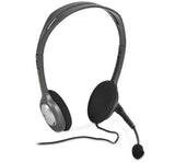 Logitech H110 Noise-Canceling Stereo Headset with Flexible Boom Microphone - Top-Down View
