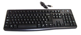 Logitech K120 USB Wired Keyboard - Durable Design with Adjustable Tilt Legs