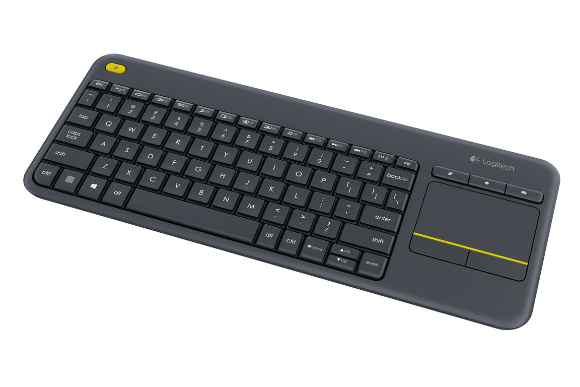 Logitech K400 Plus Wireless Touch Keyboard with Integrated Touchpad - Black