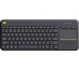 Logitech K400 Plus Wireless Touch Keyboard with Integrated Touchpad - Black