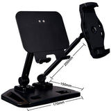 Versatile Adjustable Dual Arm Desk Mount Holder in White - Side View