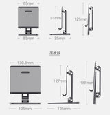 Versatile 3-in-1 Adjustable Holder for Smartphones, Tablets, and Laptops - White - Side View