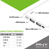 PNY L8021 8000mAh Dual USB Portable Power Bank - 45-Degree Angle