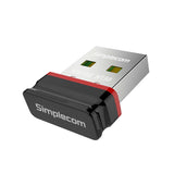 Ultra-Compact Simplecom NW102 N150 WiFi 802.11n Nano USB Adapter - Front View