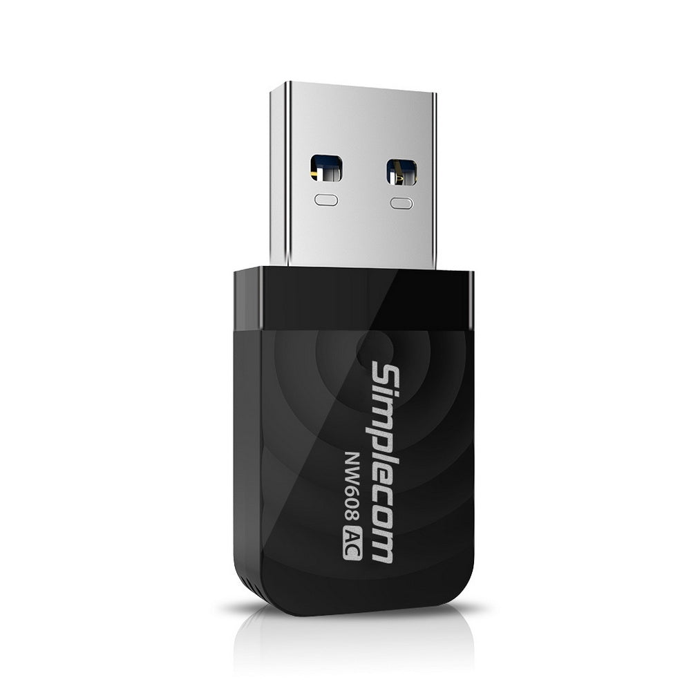Simplecom NW608 AC1300 Dual Band USB 3.0 Wi-Fi Adapter for High-Speed Internet