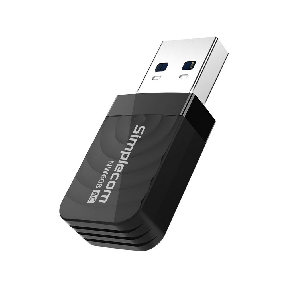 Simplecom NW608 AC1300 Dual Band USB 3.0 Wi-Fi Adapter for High-Speed Internet