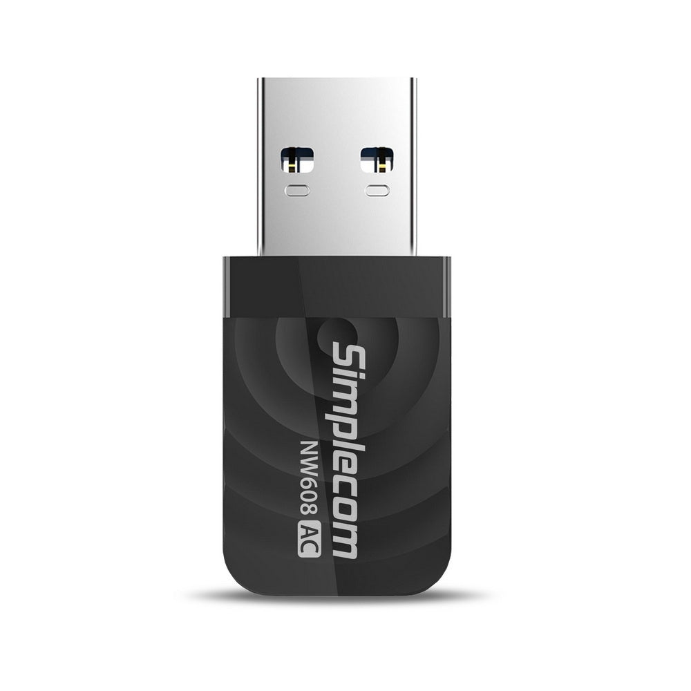 Simplecom NW608 AC1300 Dual Band USB 3.0 Wi-Fi Adapter for High-Speed Internet