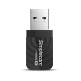 Simplecom NW608 AC1300 Dual Band USB 3.0 Wi-Fi Adapter for High-Speed Internet - 45-Degree Angle