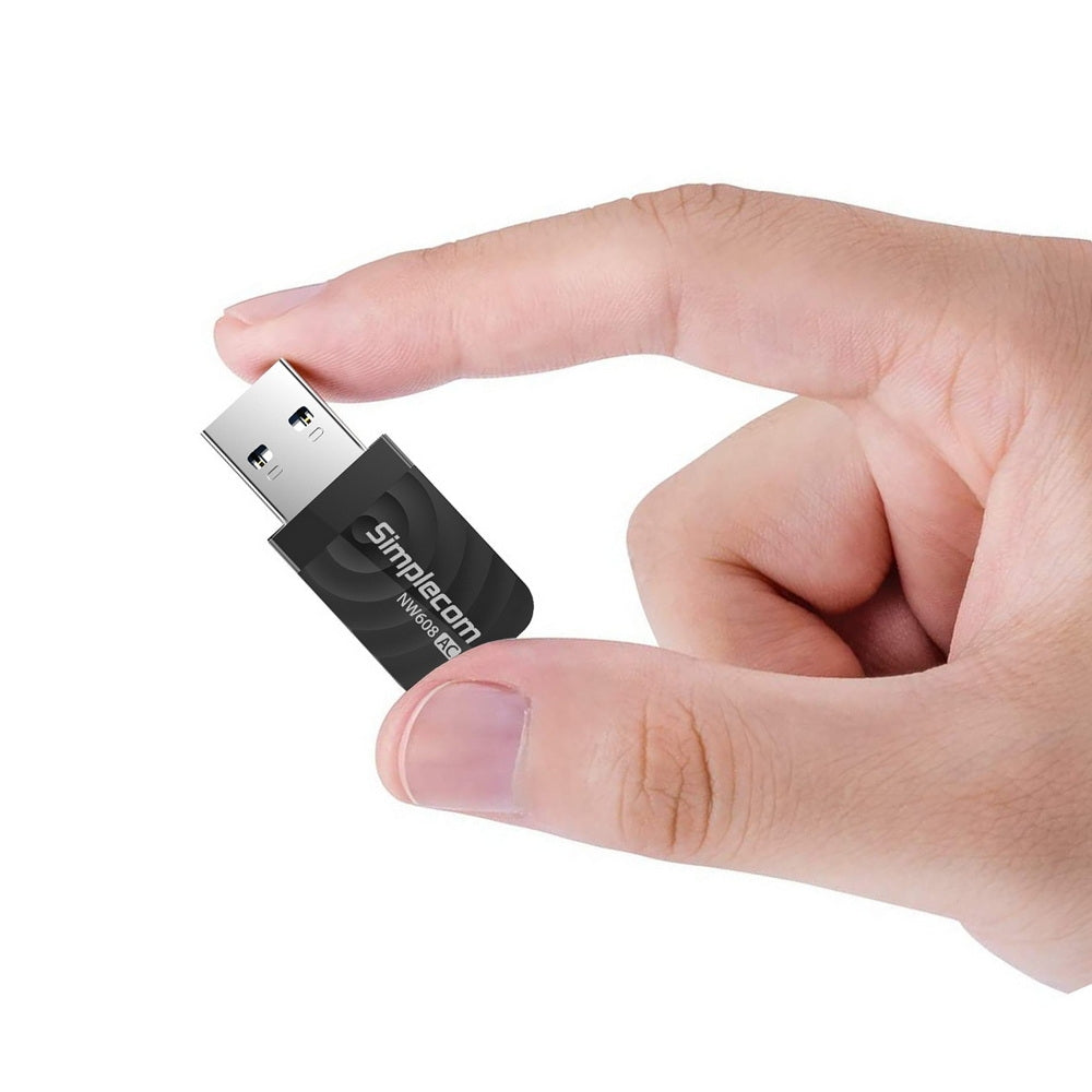 Simplecom NW608 AC1300 Dual Band USB 3.0 Wi-Fi Adapter for High-Speed Internet