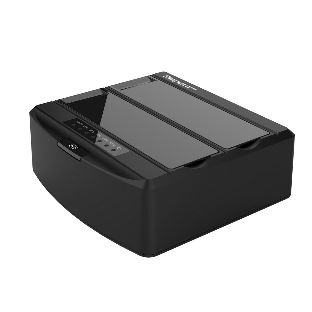 Simplecom SD312 Dual Bay USB 3.0 SATA Docking Station for 2.5 and 3.5 Drives - Black with Offline Clone Function