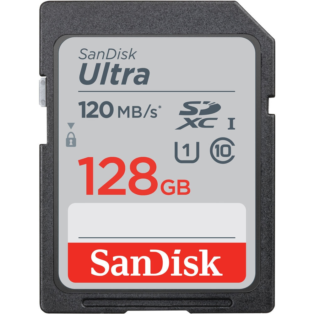 SanDisk 128GB Ultra UHS-I SDXC Memory Card - 120MB/s Read Speed, Class 10, U1, Durable and Waterproof