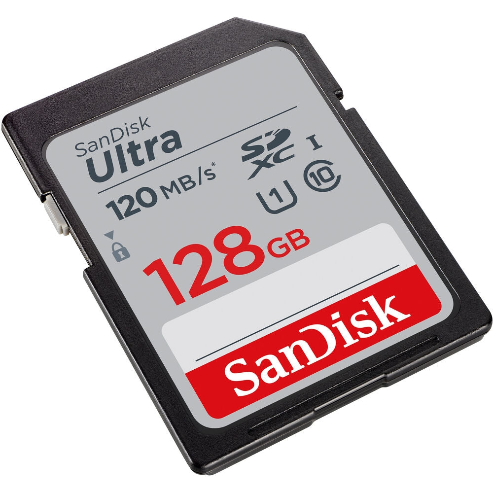 SanDisk 128GB Ultra UHS-I SDXC Memory Card - 120MB/s Read Speed, Class 10, U1, Durable and Waterproof