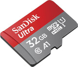 SanDisk Ultra 32GB Micro SDHC UHS-I Card - 120MB/s, A1 Rated, Class 10, No Adapter - Front View