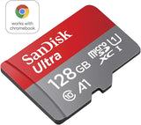 SanDisk Ultra 128GB Micro SDXC UHS-I Card - Class 10, A1, 120MB/s (No Adapter) - Front View