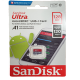 SanDisk Ultra 128GB Micro SDXC UHS-I Card - Class 10, A1, 120MB/s (No Adapter) - Side View