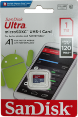 SanDisk Ultra 1TB Micro SDXC UHS-I Card - 120MB/s, Class 10, A1 Performance, No Adapter - Side View