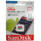 SanDisk Ultra microSDXC UHS-I Card 512GB, A1, 120MB/s - No Adapter Included - Side View