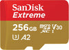 SANDISK SDSQXA1-256G-GN6MN  MicroXD  Extreme A2 V30 UHS-I/U3 160R/90W  NO SD ADAPTER