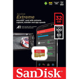 SanDisk 32GB Extreme A1 V30 Micro SDHC Card - UHS-I/U3, 100MB/s, No Adapter Included - Side View