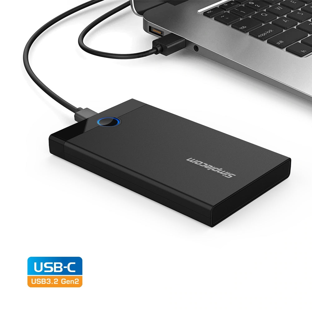 Tool-Free USB-C Enclosure for 2.5" SATA HDD/SSD with USB 3.2 Gen 2 Speed