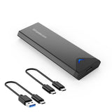 Portable NVMe M.2 SSD to USB-C 10Gbps Enclosure with Aluminium Housing
