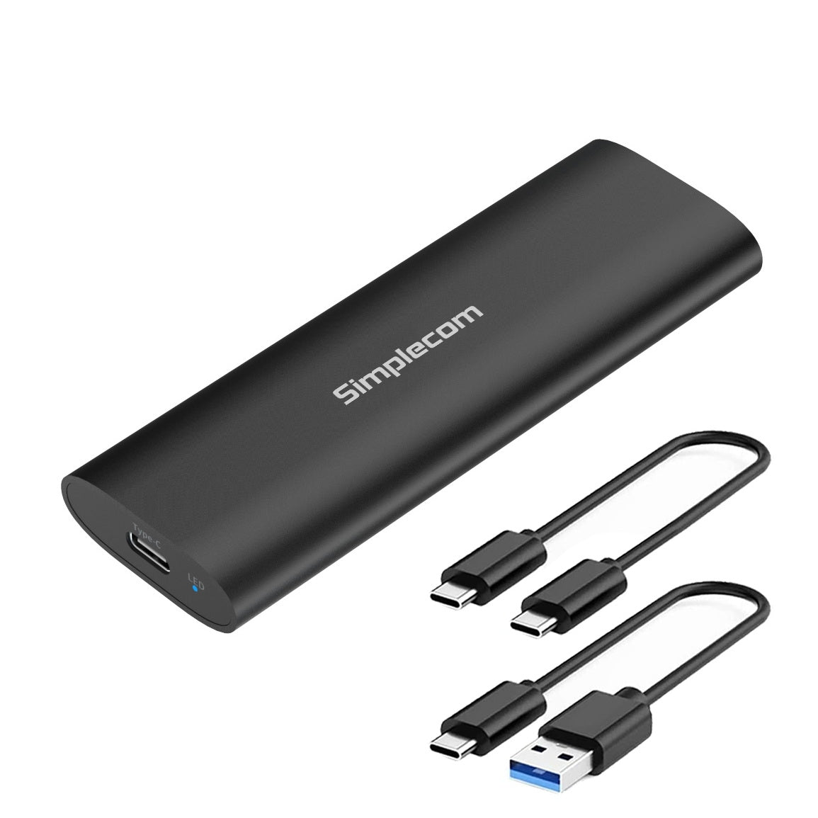 Simplecom SE516 Tool-Free Aluminium USB-C Enclosure for NVMe/SATA M.2 SSDs - 10Gbps Transfer Speed