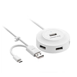 UGREEN 4-Port USB 2.0 OTG Multi-Hub - Top-Down View