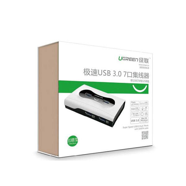 UGREEN Compact 7-Port USB 3.0 Hub with Super Speed Connectivity