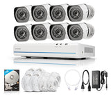 Zmodo 8-Channel 720P NVR Security Camera System with 1TB HDD and 8 Outdoor Cameras
