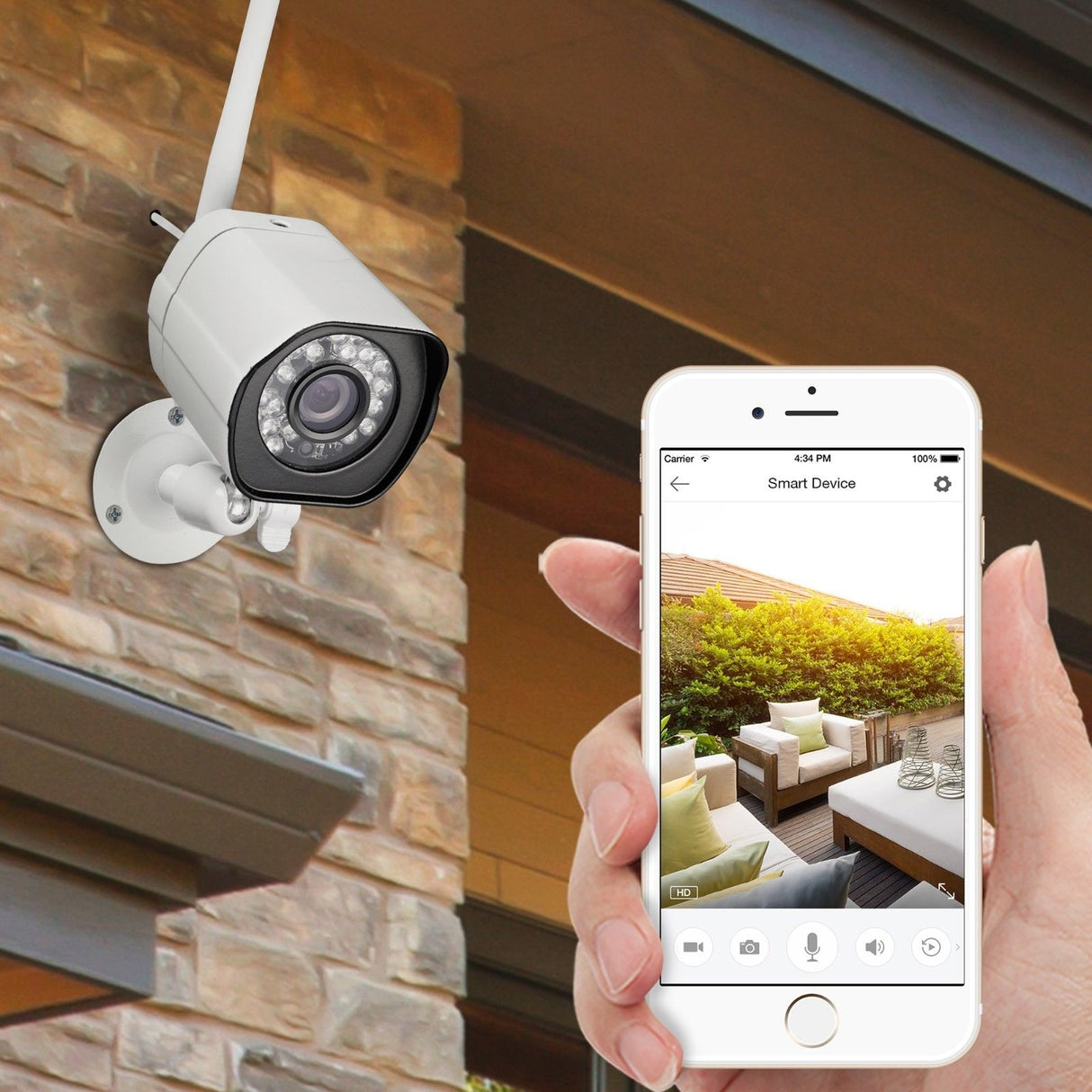 Zmodo 720p HD Wireless Outdoor Security Camera with Smart Night Vision and Motion Detection
